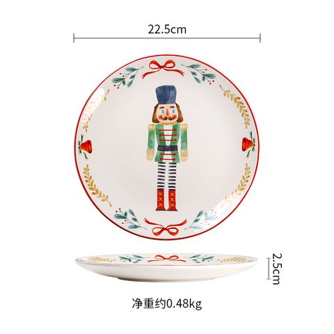 Christmas Fashion Cartoon Pottery Tableware 1 Piece