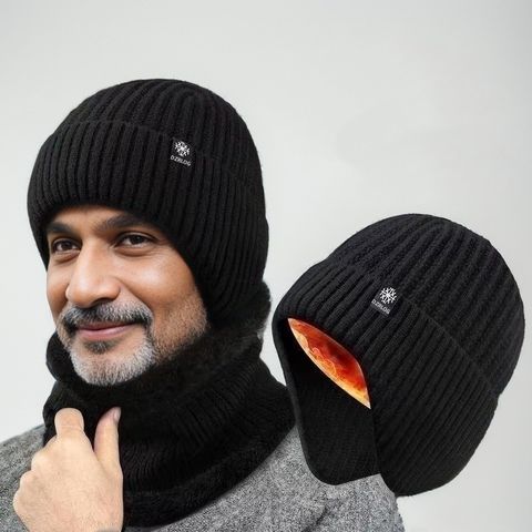 Hombres Básico Estilo Simple Color Sólido Sin Alero Gorro De Lana