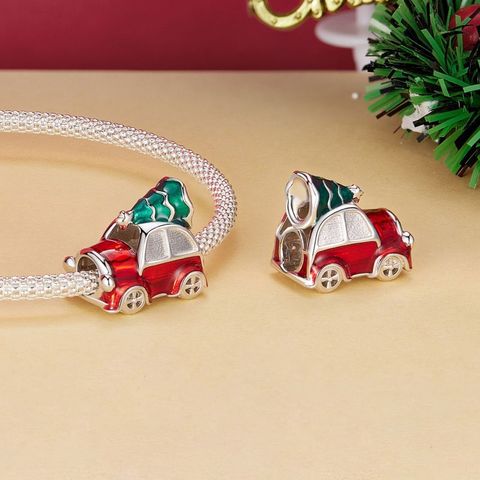 Christmas Car Beaded S925 Sterling Silver Diy Bracelet Accessories
