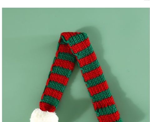 British Style Knit Christmas Stripe Pet Scarf