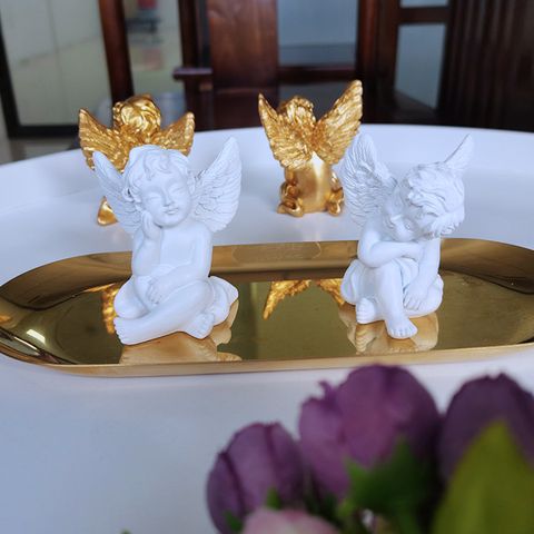 Cartoon Style Angel Resin Ornaments Artificial Decorations