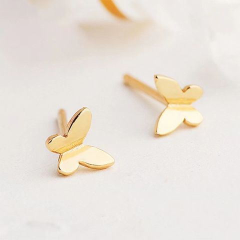 1 Pair Vintage Style Butterfly Stoving Varnish Plating Alloy Ear Studs