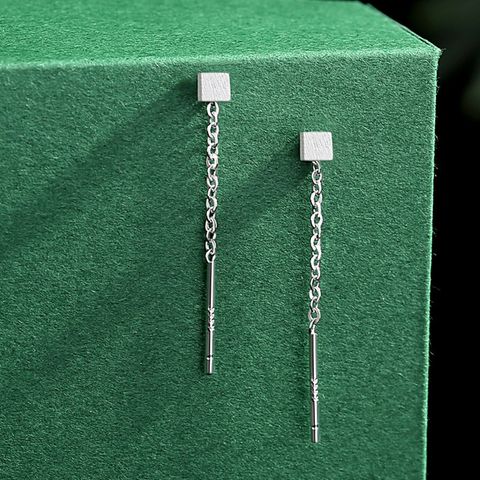 1 Pair Cute Sweet Geometric Solid Color Plating Metal Drop Earrings