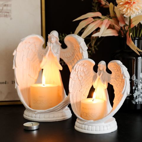 Christmas Vintage Style Simple Style Angel Resin Candlestick