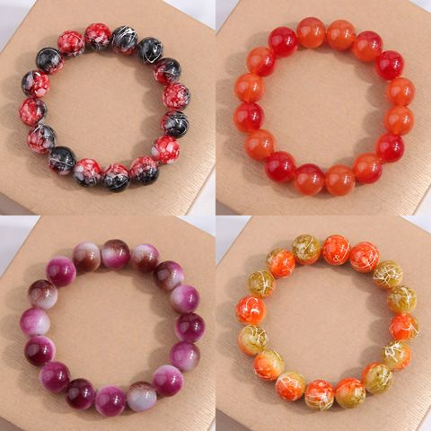 Simple Style Color Block Glass Beaded Women's Bracelets