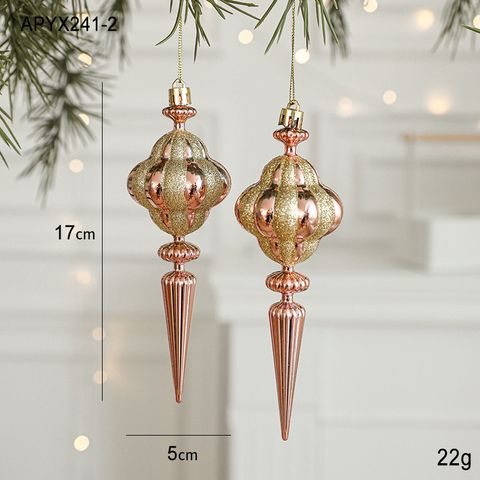 Christmas Cartoon Style Solid Color Plastic Daily Party Hanging Ornaments