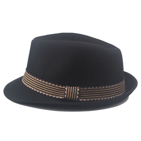 Children Unisex Vintage Style Stripe Fedora Hat