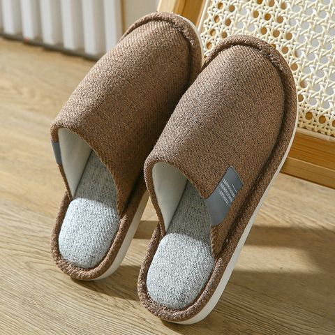Unisex Casual Plaid Round Toe Open Toe Home Slippers