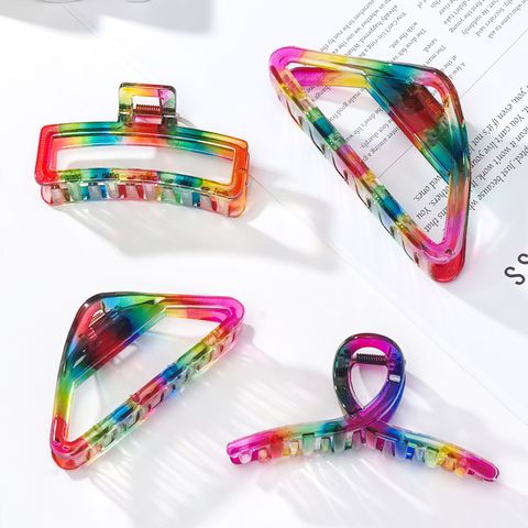 Casual Simple Style Triangle Quadrilateral Plastic Hair Claws