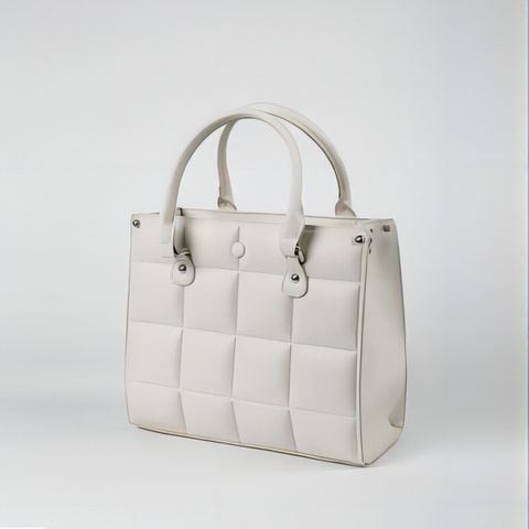 Women's Pu Leather Plaid Solid Color Streetwear Square Zipper Handbag