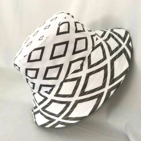 Unisex Simple Style Geometric Argyle Printing Wide Eaves Bucket Hat