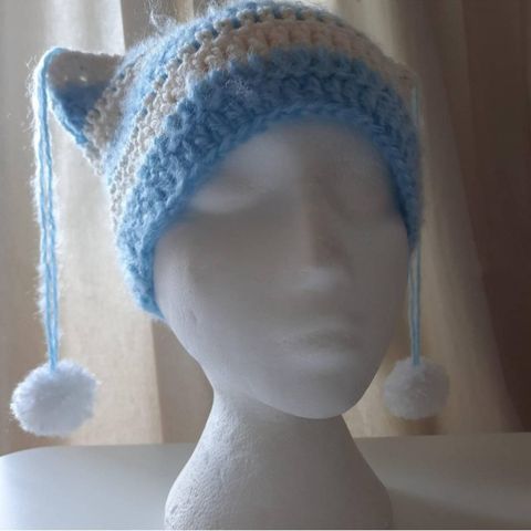 Women's Simple Style Star Cat Handmade Eaveless Wool Cap