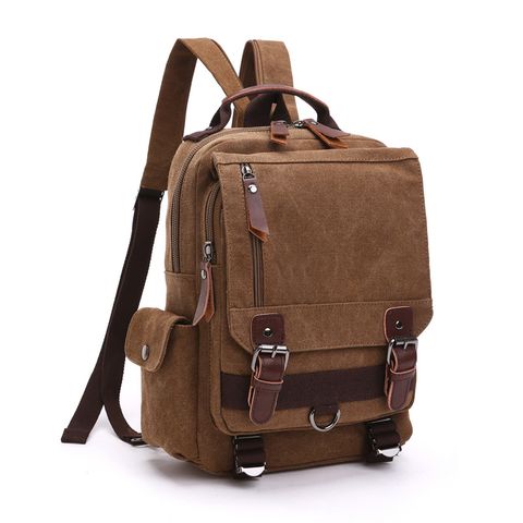 Solid Color Casual Travel Hiking Backpack