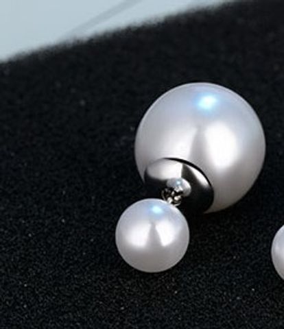 1 Piece Lady Solid Color Imitation Pearl Ear Studs