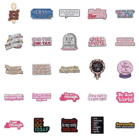 Cartoon Style Cowboy Style Letter Alloy Stamping Stoving Varnish Plating Unisex Brooches