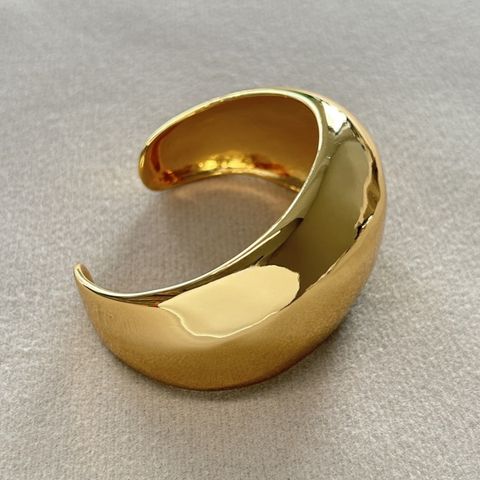 Vintage Style Solid Color Alloy Plating Gold Plated Silver Plated Women's Bangle