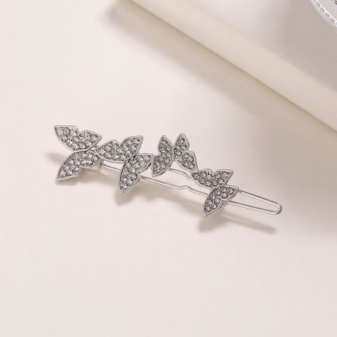 Simple Style Butterfly Alloy Plating Inlay Rhinestones Hair Clip