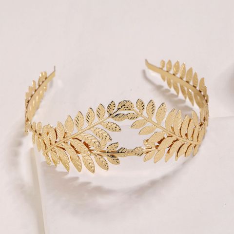 Vintage Style Leaves Alloy Plating Hair Band