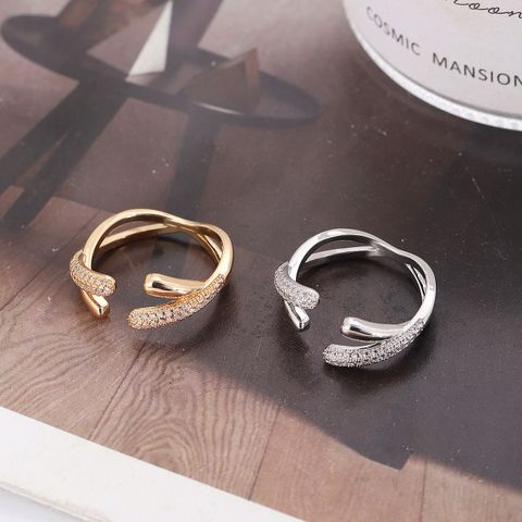 Simple Style Classic Style Geometric Copper Plating Women's Rings