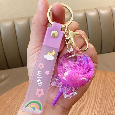 Cute Sweet Candy Flower Bow Knot Arylic Women's Keychain
