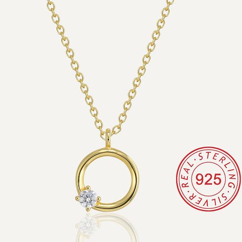 Elegant Classic Style Cross Sterling Silver Plating Inlay Pearl Zircon 18k Gold Plated Pendant Necklace