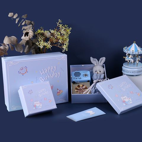 Creative Cartoon Ins Style Gift Box Birthday Gift Box Scarf Packaging Box Hand Gift Box Paper Box In Stock Wholesale