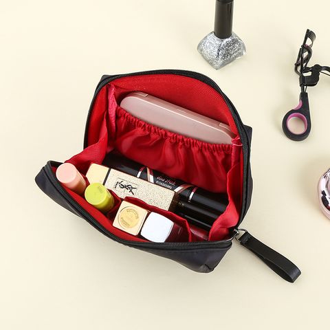 Vacation Solid Color Nylon Storage Bag Makeup Bags