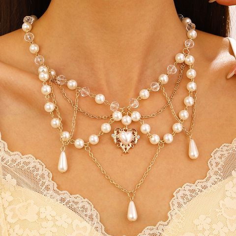 Elegant Sweet Cross Heart Shape Butterfly Alloy Women's Pendant Necklace
