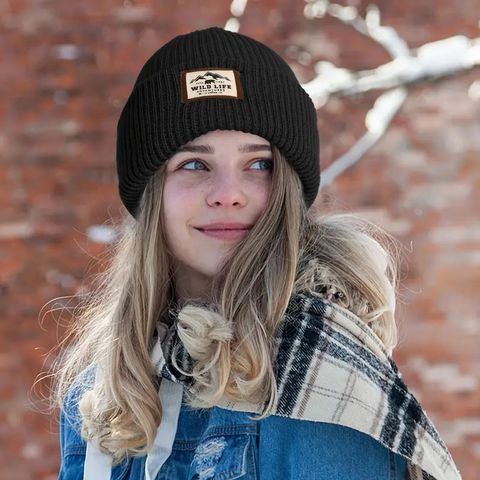 Unisex Casual Modern Style Simple Style Solid Color Braid Eaveless Beanie Hat