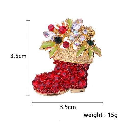 Cute Christmas Tree Santa Claus Bell Alloy Plating Unisex Brooches