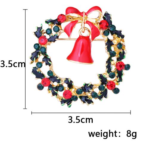 Cute Christmas Tree Santa Claus Bell Alloy Plating Unisex Brooches