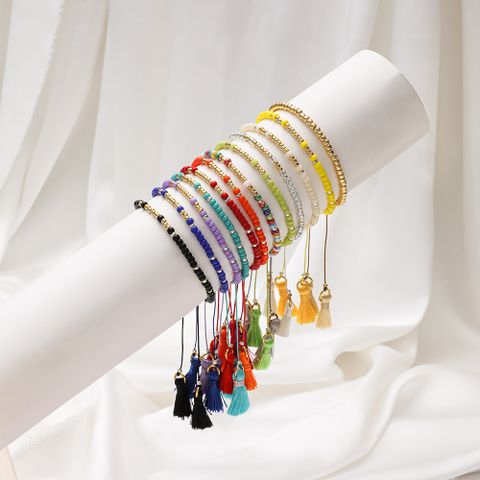 Vintage Style Color Block Seed Bead Women's Bracelets