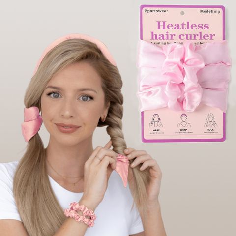 Simple Style Solid Color Silk Hair Curler 1 Set