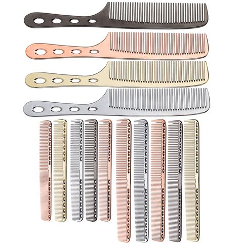 Simple Style Solid Color Stainless Steel Hair Comb 1 Piece