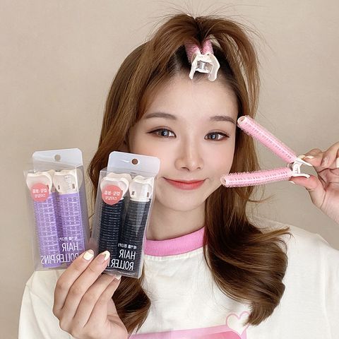 Cute Simple Style Solid Color Plastic Hair Roller
