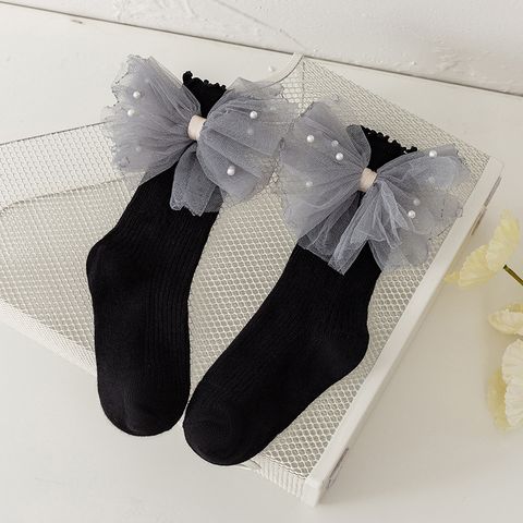 Women's Princess Solid Color Cotton Jacquard Ankle Socks 2 Pieces