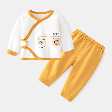 Cartoon Solid Color Cotton Baby Clothing Sets
