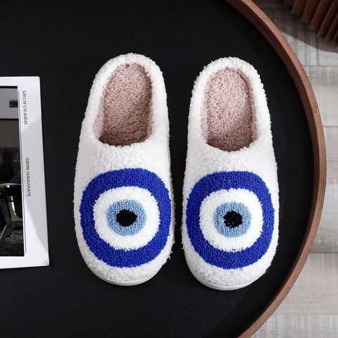 Unisex Casual Cartoon Round Toe Cotton Slippers