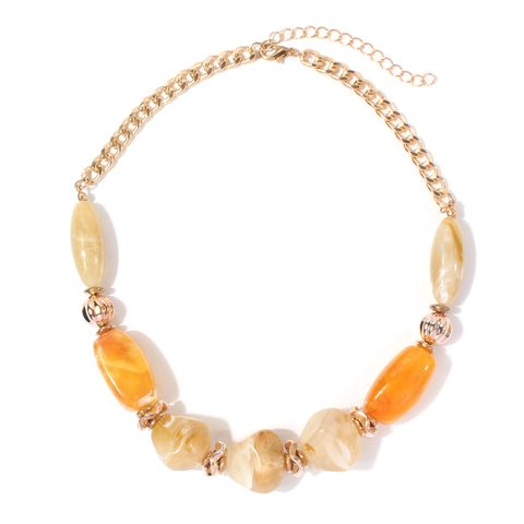 Elegant Sweet Round Plastic Resin Beaded Women's Necklace