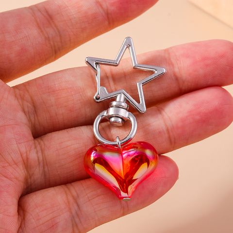 Cute Heart Shape Zinc Alloy Keychain