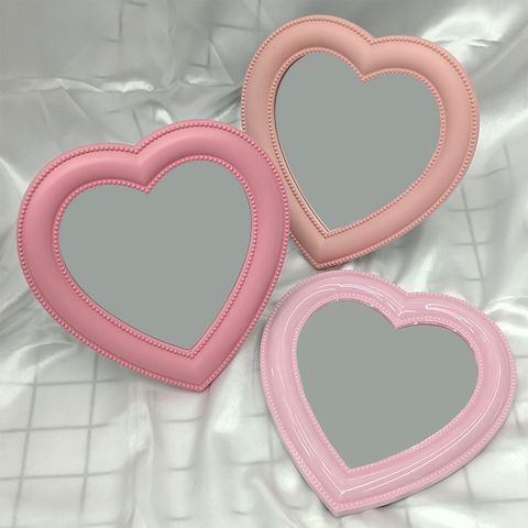 Simple Style Heart Shape Aluminum Mirror 1 Piece