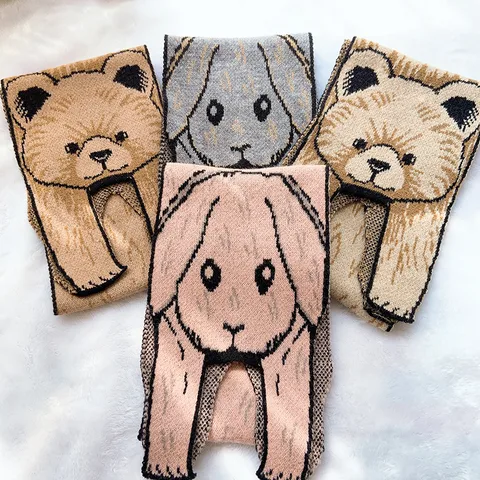 Niños Unisex Lindo Dibujos Animados Perro Oso Bufanda 1 Pieza