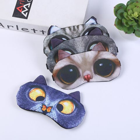 Cute Cat Short Plush Tao Li Velvet Eye Mask