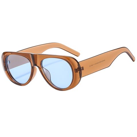 Casual Geometric Pc Toad Glasses Full Frame Women's Sunglasses