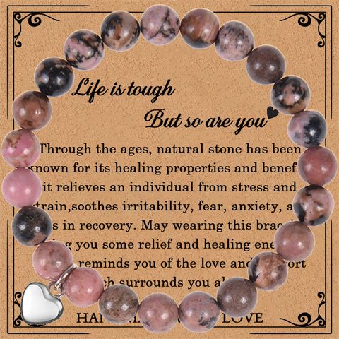 Elegant Lady Heart Shape Natural Stone Wholesale Bracelets