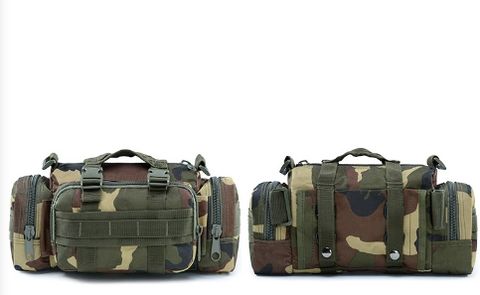 Unisex Sports Solid Color Camouflage Oxford Cloth Waist Bags