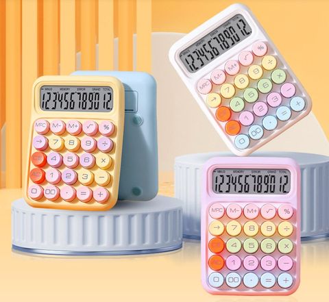 1 Stück Einfarbig Lernen Abs Lcd Preppy-stil Taschenrechner