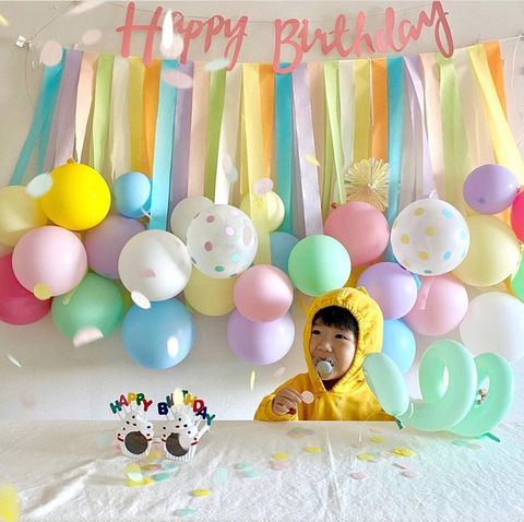 Birthday Cute Pastoral Solid Color Emulsion Indoor Family Gathering Party Balloons