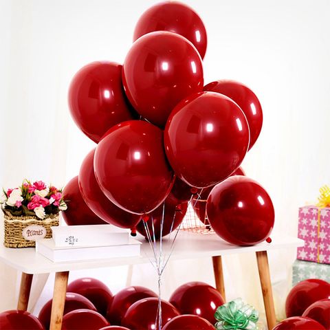 Weihnachten Hochzeitssaison Einfacher Stil Einfarbig Emulsion Innen Gruppe Luftballons