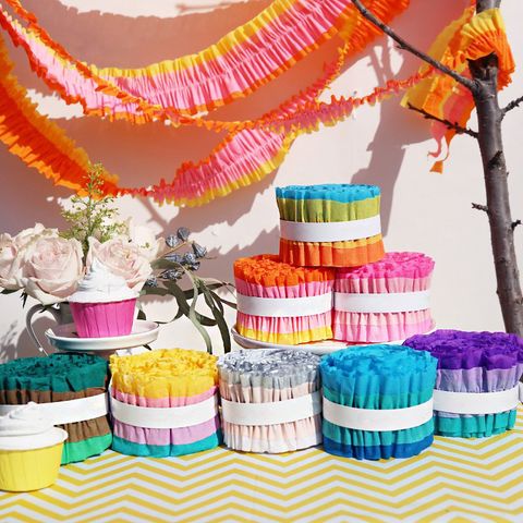 Pastoral Colorful Paper Party Colored Ribbons